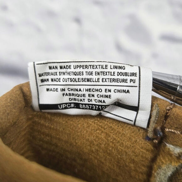 OshKosh B'Gosh Tan Faux Suede Booties Shoes Fringe size 6 Baby Girl's Lug Sole - Picture 8 of 15